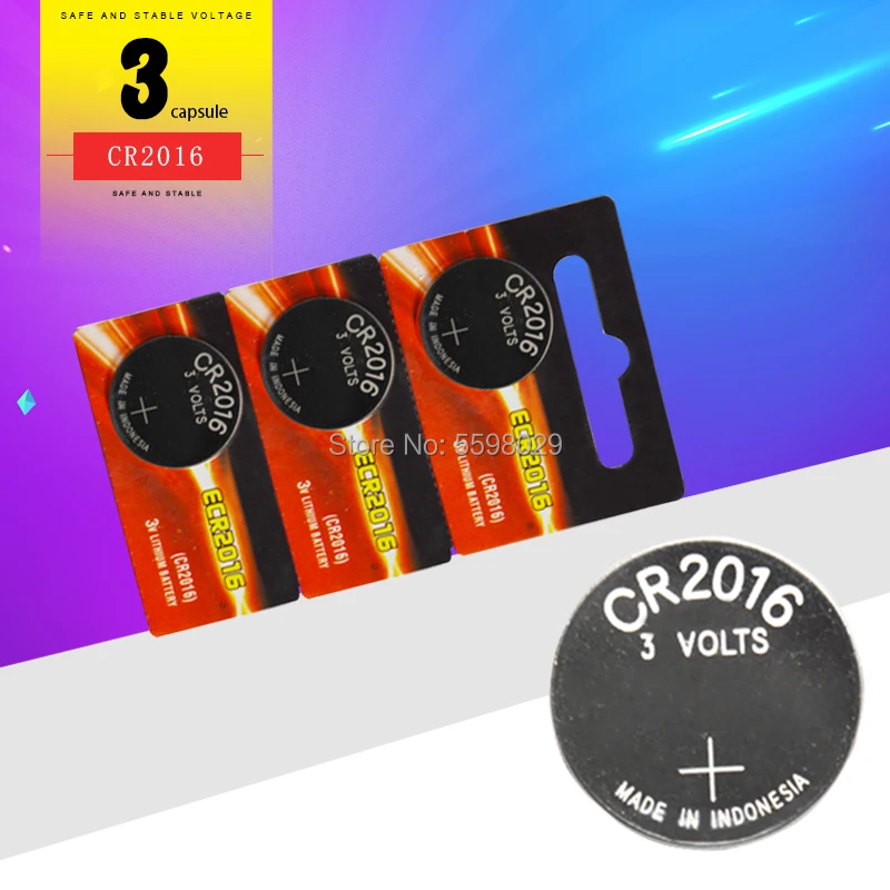 3 шт. Высокое качество для Energizer 3V cr2016 кнопка батареи часы монета cr 2016 DL2016 ECR2016