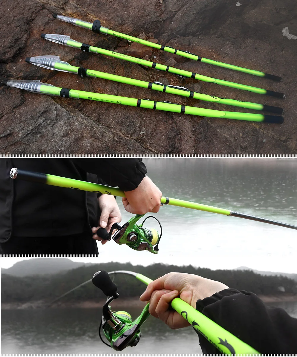 JOSBY Carbon Fiber Rock Fishing Rod Telescopic feeder pole Spinning Carp Portable travel ultralight 3.6M 4.5M 5.4M 6.3M 2020 NEW