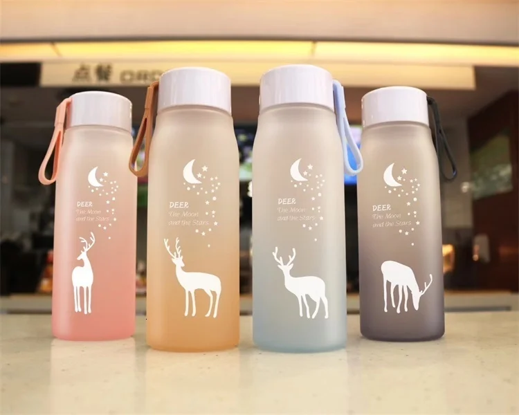 Hot sale 560ml Water Bottle Leak Proof For Girl Biking Travel Portable Water Bottles Plastic For friend