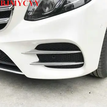 

BJMYCYY For mercedes benz E Class W213 2016 2017 Car-styling ABS Chrome Front Fog Lamp Cover Trim Accessories Set of 4pcs