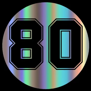 

Personality Car Stickers Racing NO. 80 Vinyl Reflective for Car Window Bumper Trunk Auto Uv Protection Car Decoration KK15*15cm