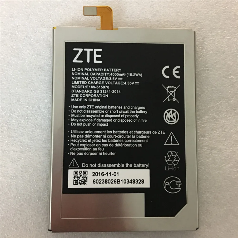 100% Original New Tested 4000mAh E169-515978 515978 For ZTE Q519T Blade X3 D2 A452 T620 T-620 Battery | Мобильные телефоны и