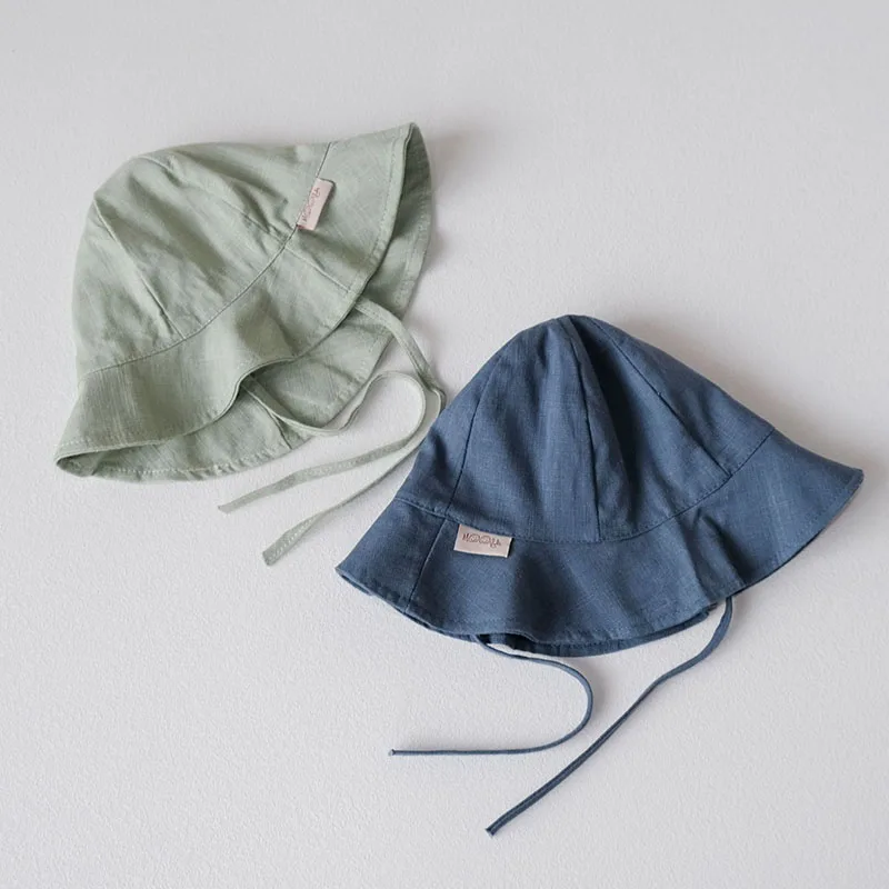 New Baby Hat Spring Summer Baby Cap for Boys Cotton Solid Color Baby Girl Hat Kids Cap 5 Colors