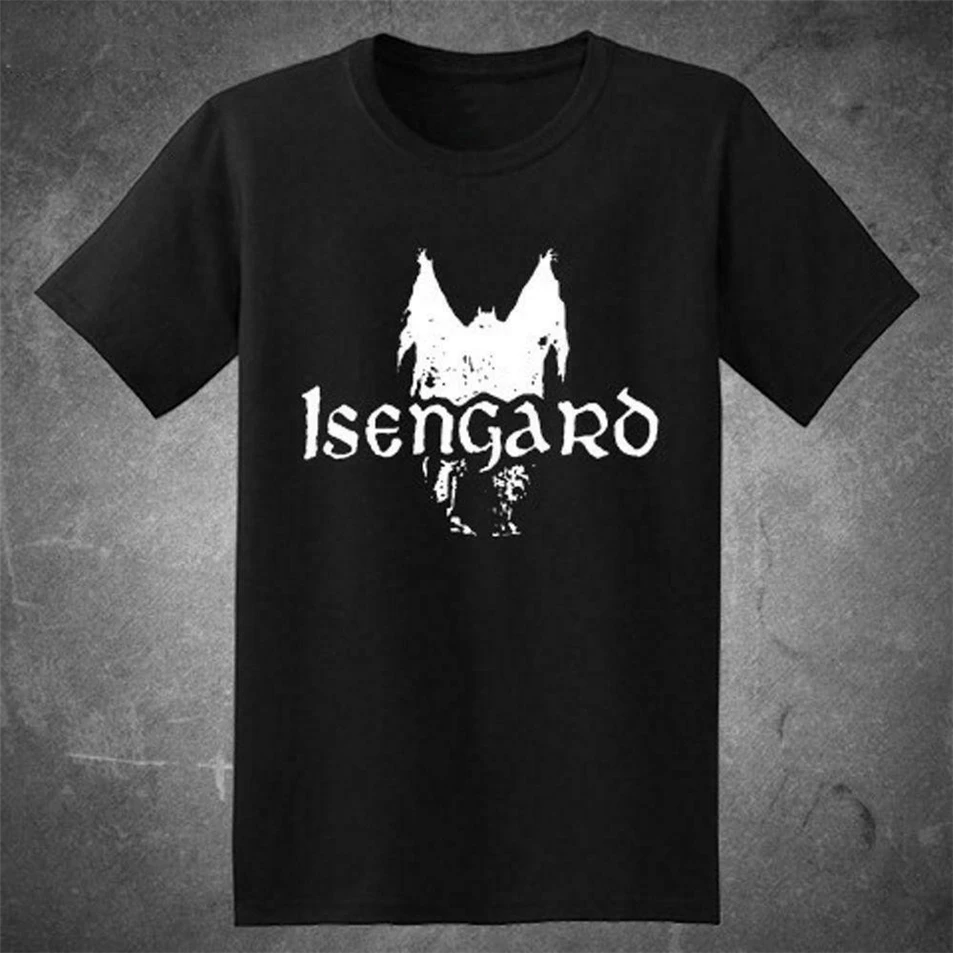 Новая Черная футболка Isengard с металлическим логотипом Мужская черная размер США