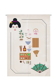 

Japan style cotton Japanese restaurant door window curtain home decoration hanging living room kitchen cafe bar coffee house