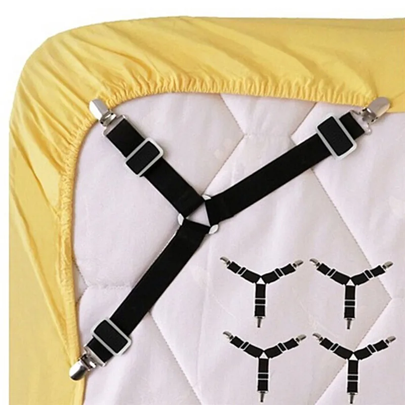 

2Pcs Adjustable Bed Sheet Clips Elastic Sheets Slip-Resistant Belt Mattress Blanket Fixing Straps High Quality