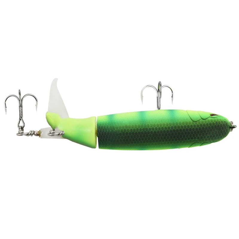 Whopper Popper Topwater Fishing Lure 13cm 39g Artificial Bait Hard Fishing Plopper Hook Soft Rotating Tail Fishing Tackle Large