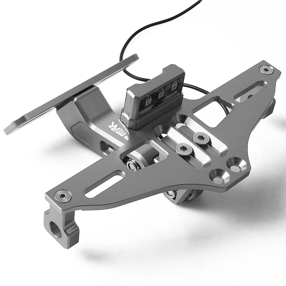 Кронштейн номерного знака мотоцикла держатель номерного знака Рамка номерного знака для Honda CBR1000RR CBR 1000RR 2004- 2008 - Цвет: gray