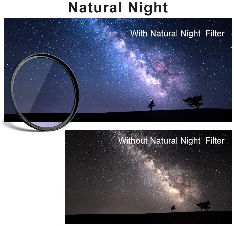 Concept-filtro para Câmera Redução de Poluição para Noite Noturna Camada Múltipla Nano Revestimento Céu Estrela 52mm 58mm 67mm 72mm 77mm 82mm k & f - Image 2