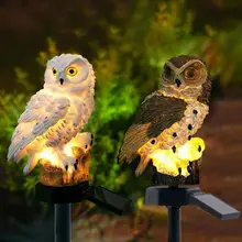 Садовая Сова солнечные светодиодные фонари для сада Газон Орнамент водонепроницаемый уличный дворовый садовый светильник декоративные формы для статуй