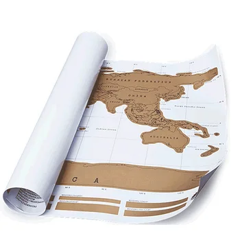 

Scratch Map Show World Map English English Yellow Map Scrape Map World Edition Scratchable Poster