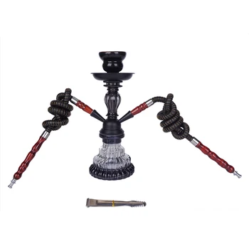 

Small Hookah Set Nargile Shisha Pipe with Double Hoses Ceramic Flavors Bowl Metal Charcoal Tongs Chicha Narguile Accessories