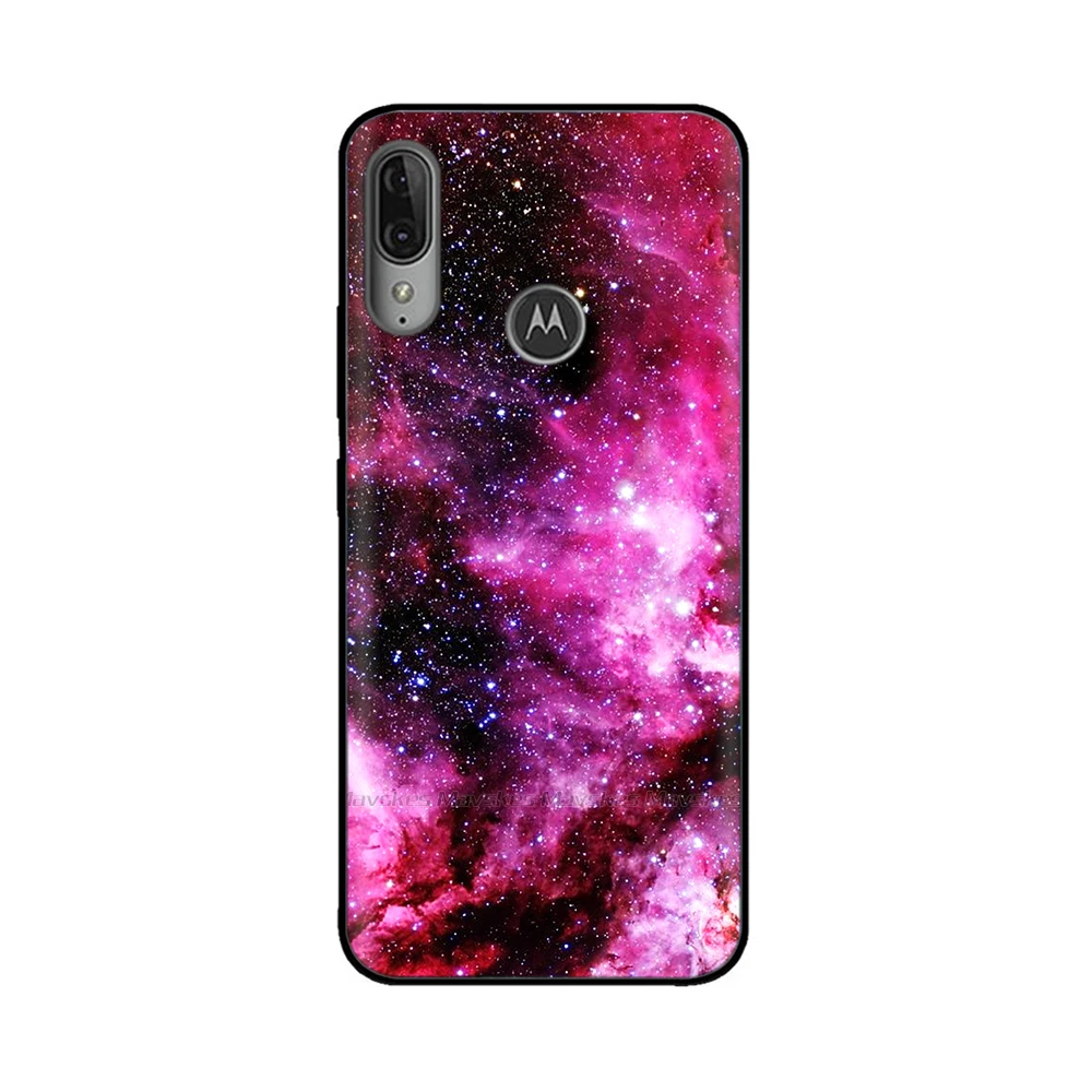 Cover Phone Case for Moto E6 Plus Soft Tpu Silicone Back Cover for Motorola Moto E6 Play E 6 E6Play Protective Coque Cat Flower - 202192403