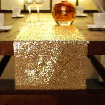 

Sequin Table Runners Sparkle Glitter Christmas Wedding Champagne Party Table Runners Buffet Decorations Table Gadget 12x108