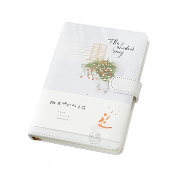 

Literary cat creative multifunctional handbook A5 imitation leather notebook retro Chinese style notepad student hand plan