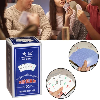 

144sheets/set Poker Paper Board Game Travel Party Vacation Silent Bedroom Home Mahjong Card Portable Entertainment Dormitory