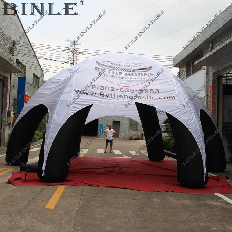 Custom oxford fabric inflatable spider tent with LOGO printed waterproof air dome tent with blower toy tent
