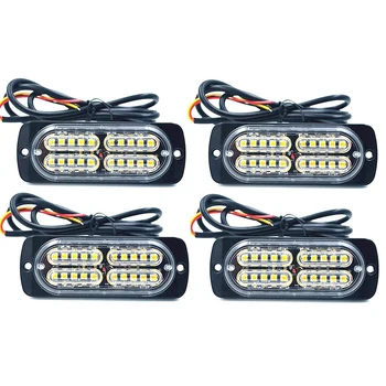 

20 LED Super Bright Emergency Warning Caution Hazard Construction Waterproof Amber Strobe Light Bar for Car Truck SUV Van