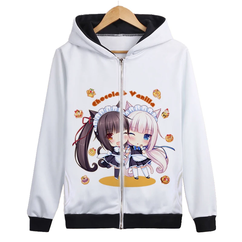 Аниме nekopara игра косплей костюм для мужчин и женщин толстовка с капюшоном пальто на молнии ежедневный карнавал Хэллоуин - Color: as the picture