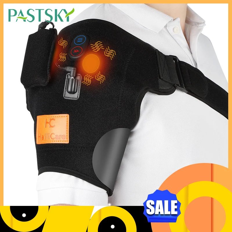 Electric Infrared Heating Shoulder Brace Support Belt Therapy Arthritis Joint Pain Relief Massager Muscle Stimulate Shoulder Pad