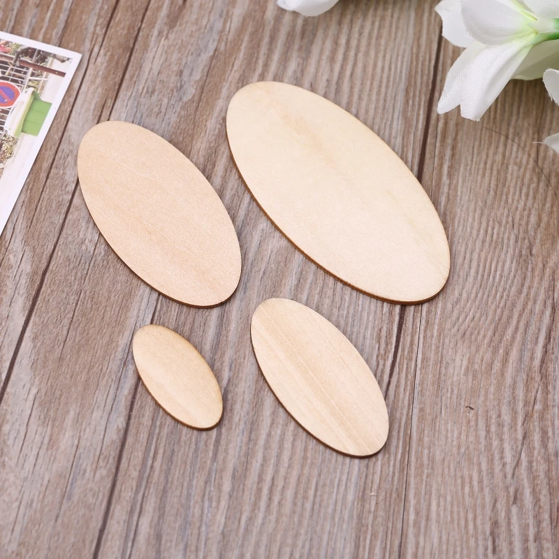 Natural Wooden Oval Plain Unfinished Wood Craft For Tags Wedding Family  Birthday Calendar Plaque Jewelry Findings Diy Crafts - Wood Diy Crafts -  AliExpress