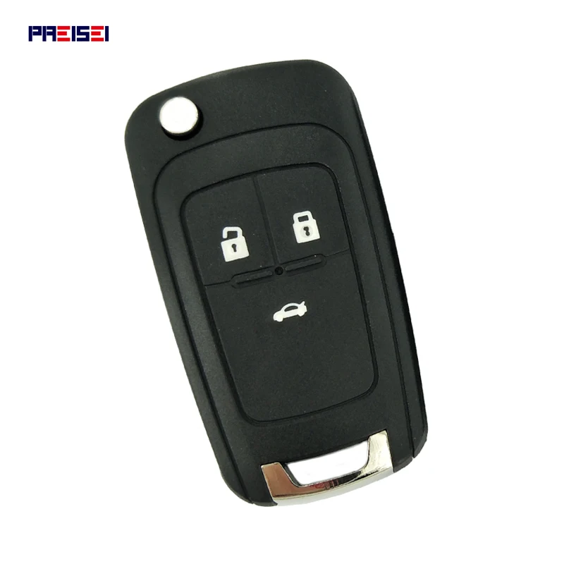 PREISEI 5pcs/lot 3 Buttons Flip Remote Car Key Shell For Chevrolet Cruze Aveo Orlando Auto Accessories Replacements
