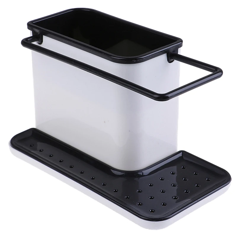 Черный 1PC Creative Plastic Shelves Multifunctional Separated Kitchen Storage Organizer Finishing Shelf bathroom Storaging Tool - Цвет: Черный