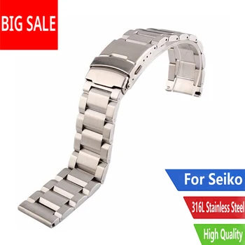 CARLYWET-pulsera de acero inoxidable para Seiko SKX, Tudor, Tag Heuer, alta calidad, 18, 20, 22, 24mm