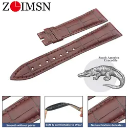ZLIMSN подлинный крокодиловый ремешок ручной работы ремешки для часов Breguet ремешок 20 мм обеспечивает индивидуальную настройку сервисного