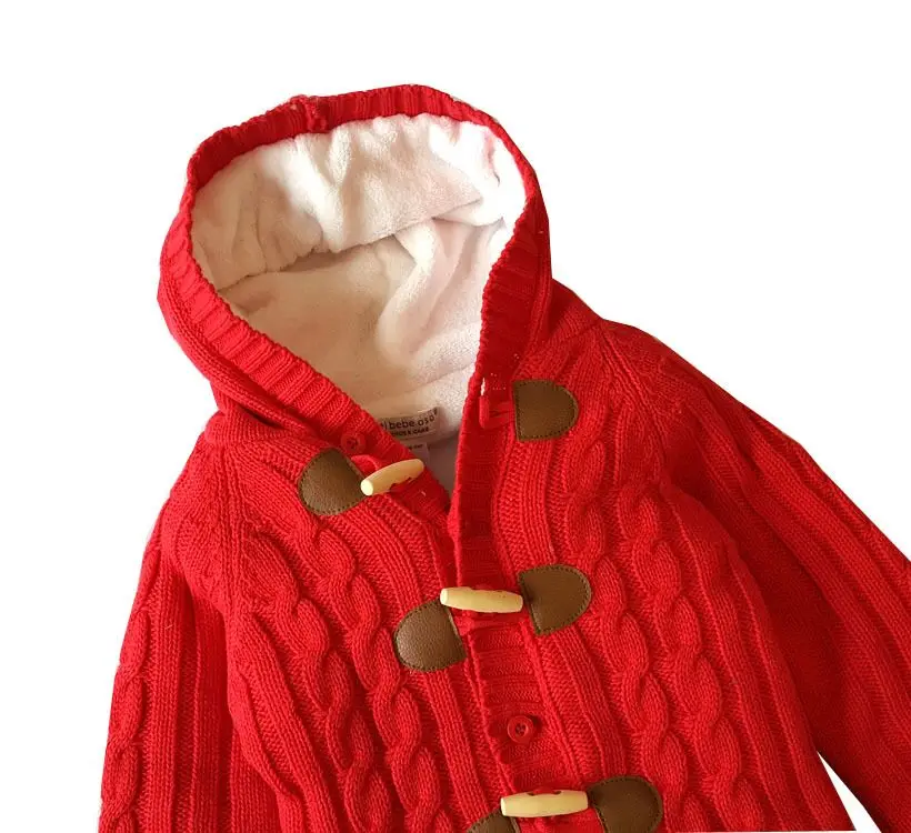 Пальто для девочек, толстовки, зимняя одежда, пальто для маленьких девочек, Теплые Топы, зимние пальто для маленьких девочек, вязаная куртка, красный кардиган, верхняя одежда для малышей