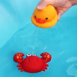 Jouets de bain en caoutchouc pour bébés de 0 à 12 mois, souples, jeux d'eau Montessori, pour salle de bain et piscine 