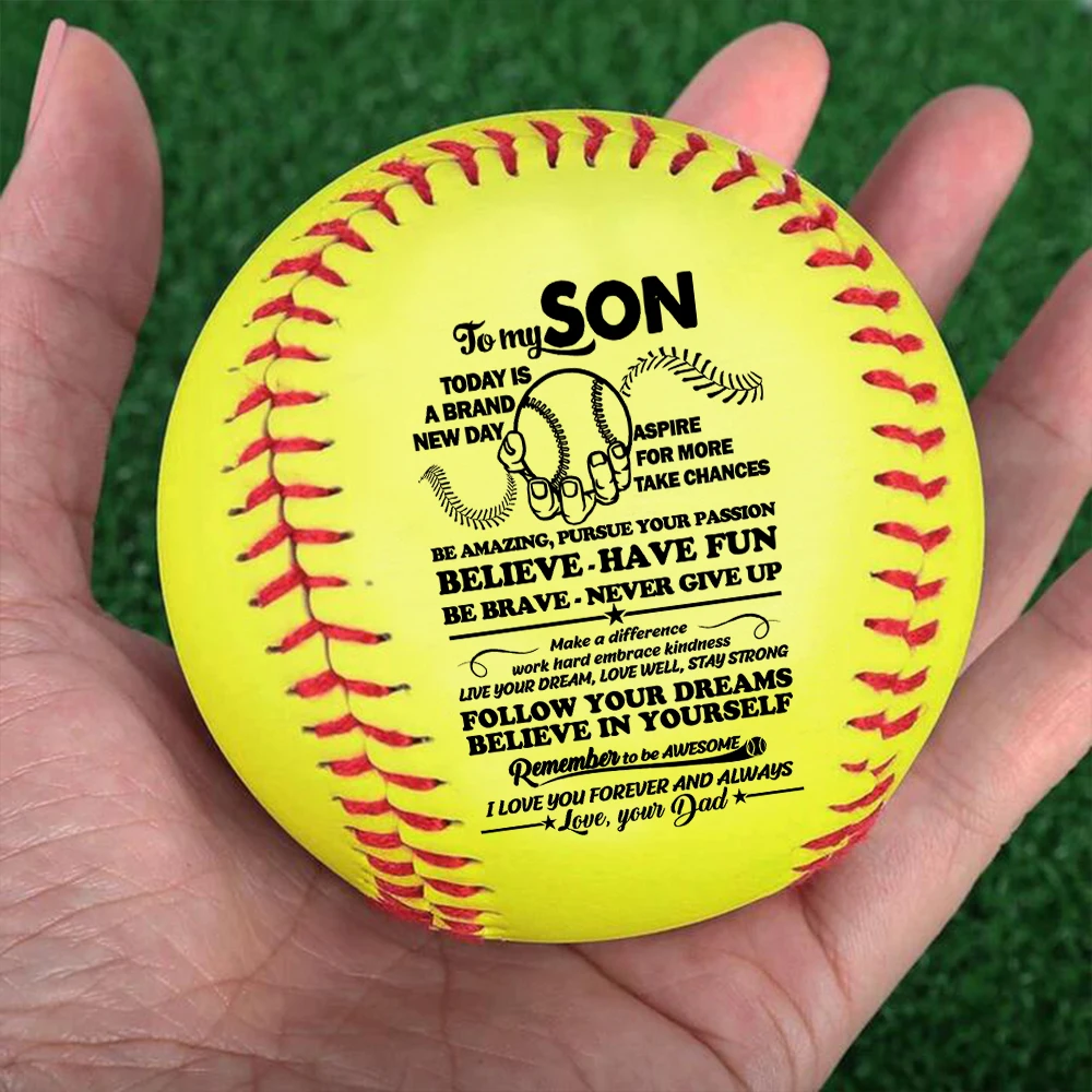 

Dad To Son, Lighten Up – Enjoy Life Baseball Ball softball