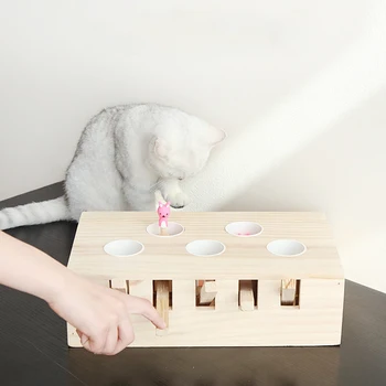 

Cat Interactive Toy Wood Cat Hit Gophers toys Interactive Catch Mouse Game Machine Tease Cat Toys Pet Interactive Puzzle Supplie