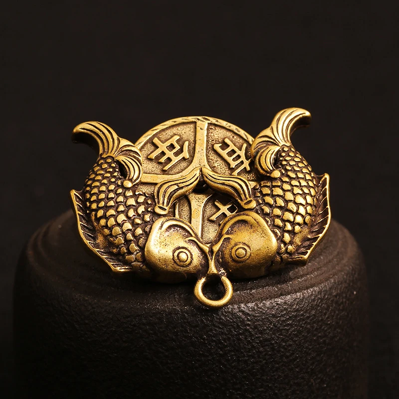brass fish key chain pendant (2)