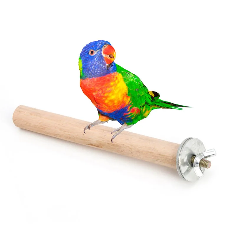 

Pet Parrot Raw Wood Stand Toy Parakeet Hamster Branch Perches for Bird Cage Hot