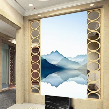 

Frosted glass stickers living room balcony ink landscape bathroom bathroom light transparent opaque glass film window paper