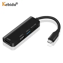 Type C концентратор USB C к HDMI 4 порта USB3.1 к USB 3,0 разветвитель микро-usb конвертер OTG адаптер кабель для MacBook Pro Air iMac ноутбука