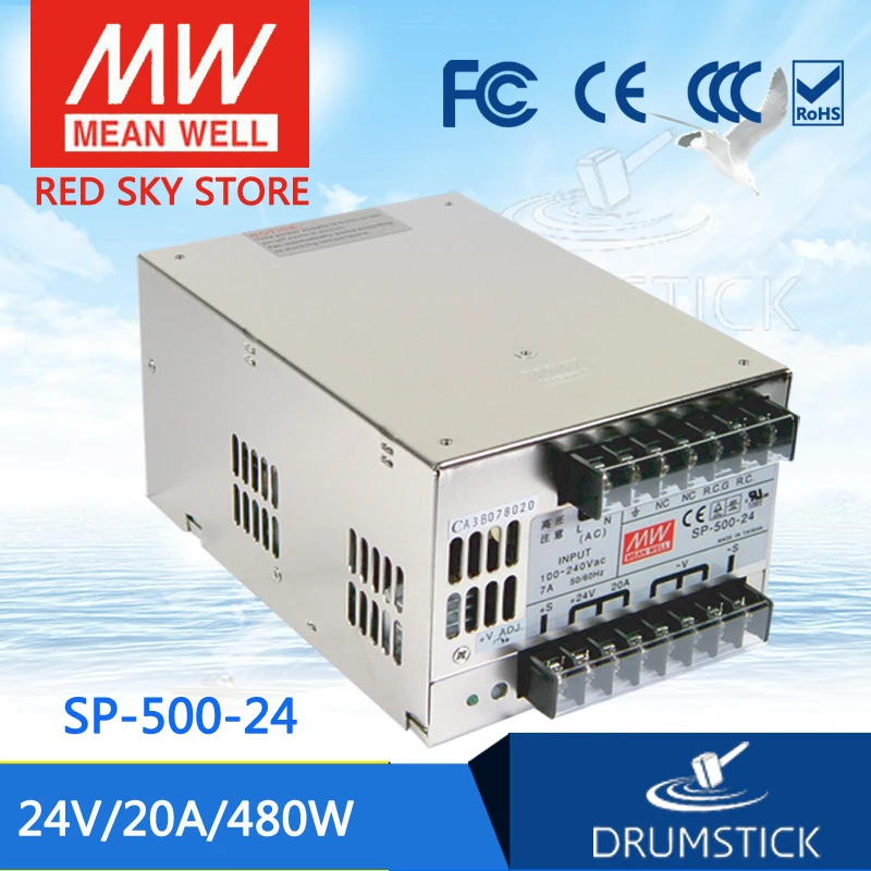nice MEAN WELL 2Pack SP-500-24 24V 20A meanwell SP-500 500.4W Single Output with PFC Function Power Supply | Обустройство дома