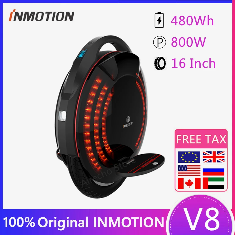 Оригинальный Одноколесный самобалансирующийся скутер INMOTION V8 с декоративными