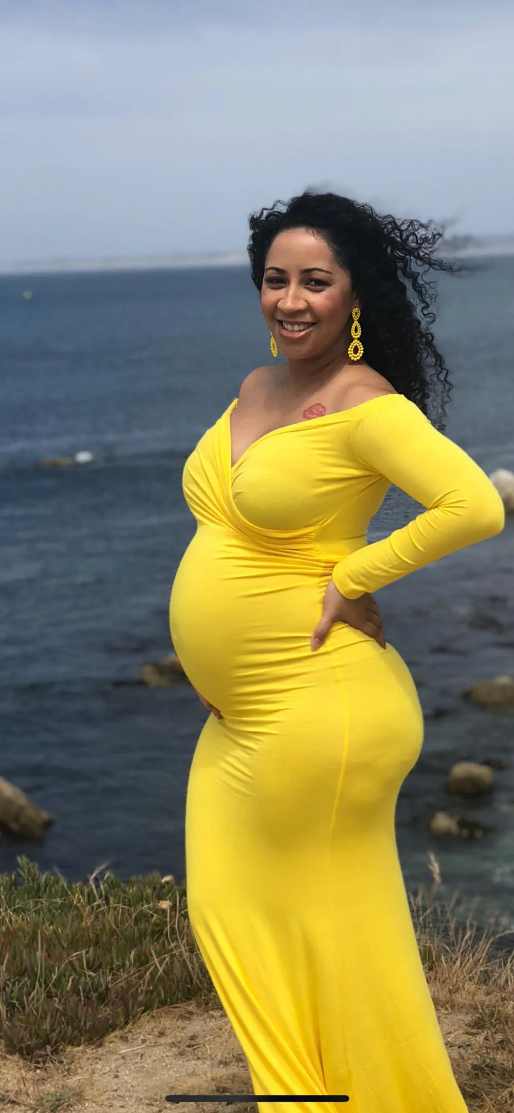 Long Sleeve Maxi Maternity Dress for Photo Shoot Elegant Fitted Gown Pregnancy Dress for Baby Shower Women Photography Prop 2020