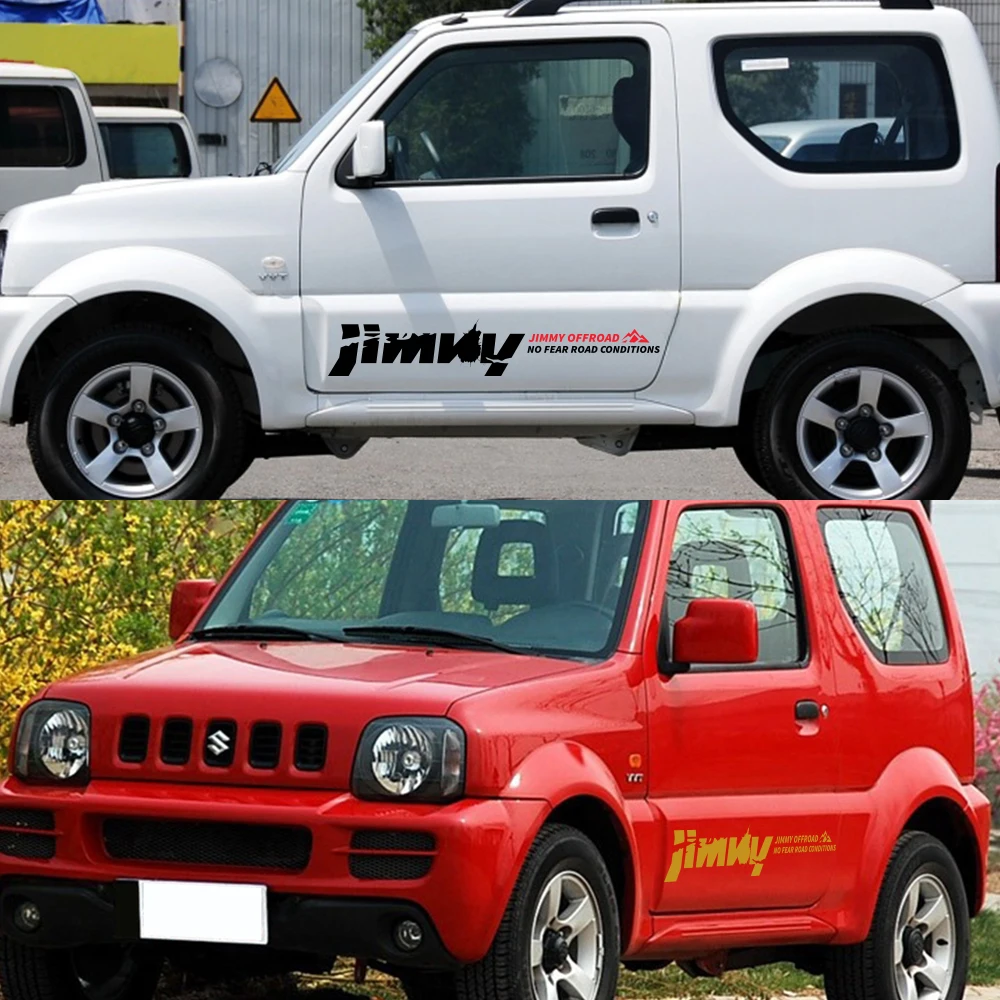 2Pcs For SUZUKI JIMNY Car Side Stickers Vinyl Film Auto 4WD offroad Decals Automobile Decoration Styling Car Tuning Accessories