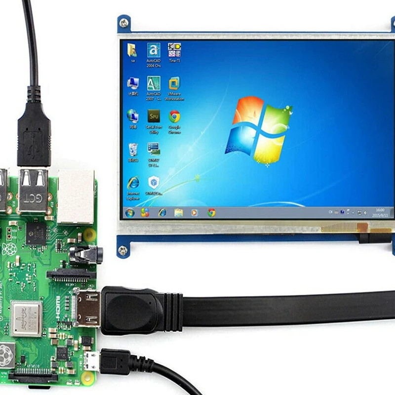 Waveshare 7 дюймов HDMI lcd(B) емкостный пресс-экран 800x480 для Raspberry Pi Поддержка Windows 10/8,1/8/7