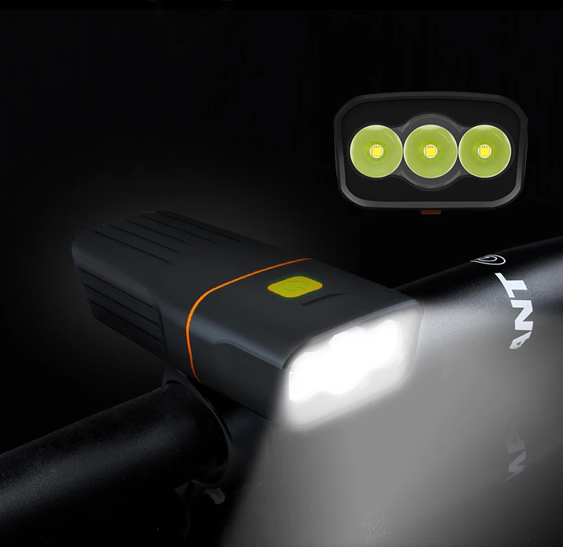 Bicycle Light 3*T6/L2 5200mAh Bike Light Built in USB Charge Powerfull Cycling Light Waterproof Bike Accessory as Power Bank