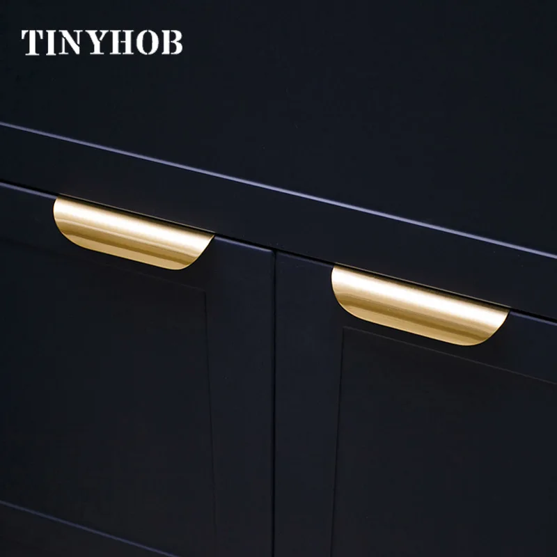 Hidden Brass Knob and Handle Invisible Leaf Shape Wardrobe/Cabinet Golden Pull Furniture | Обустройство дома