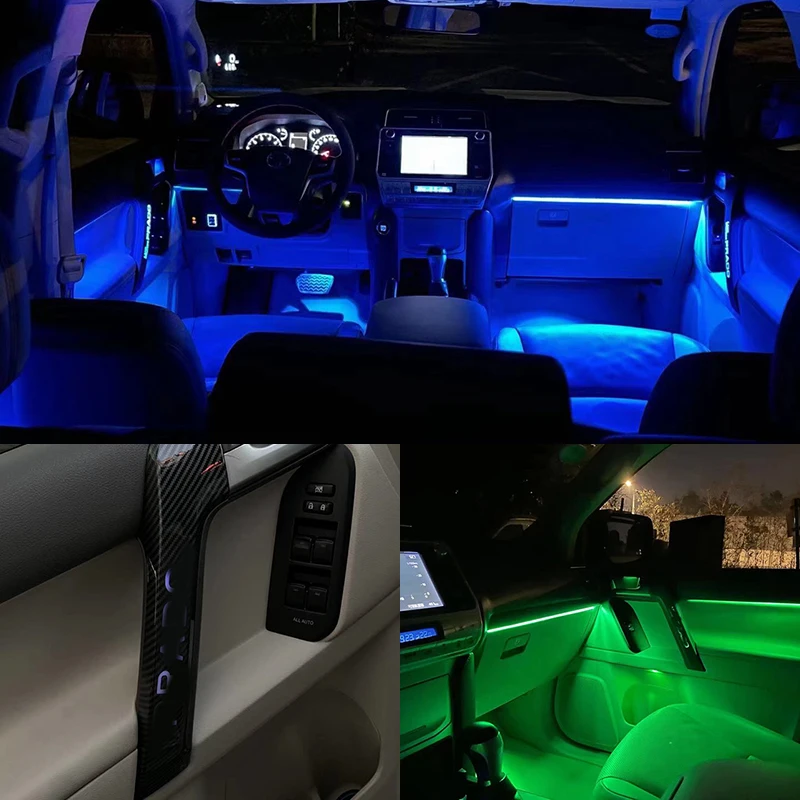 

For Toyota prado 2010-2020 led ambient lamp Car Led Dashboard ambient Lamp Atmosphere Light handle light