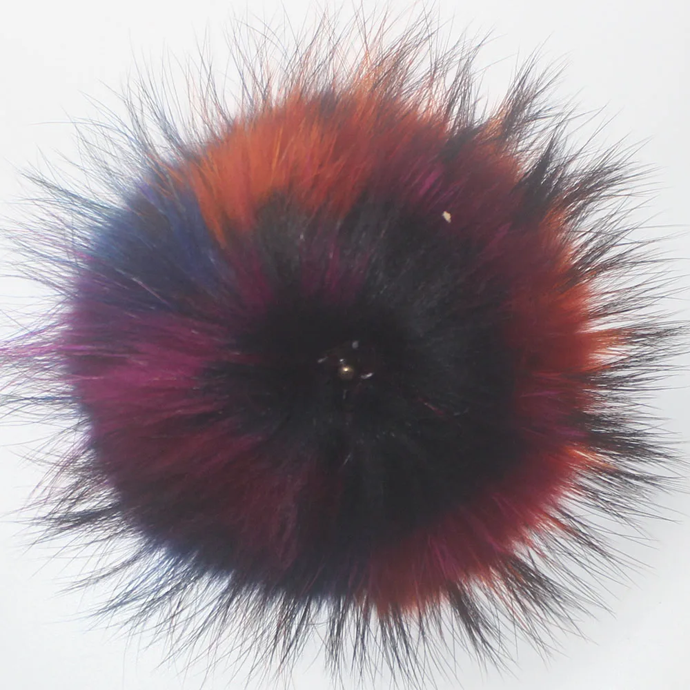 1 Pièces Gros Pompons Colorés Moelleux En Vraie Fourrure De
