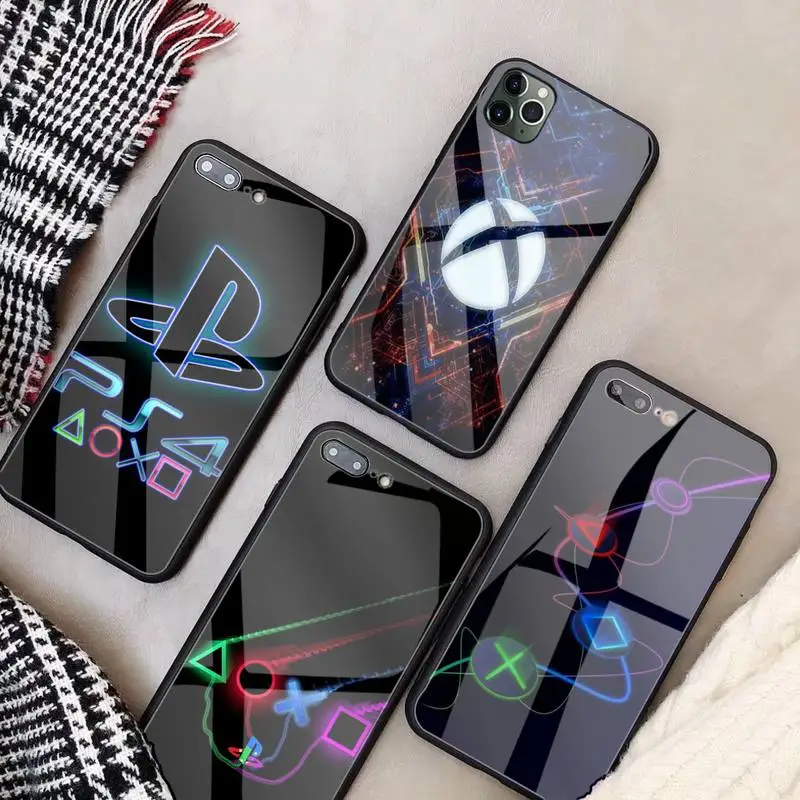 Чехол для телефона PS4 XBox Game Zone стеклянный чехол Iphone 11 12 Pro Max XR Mini 7 8 PLUS | Мобильные