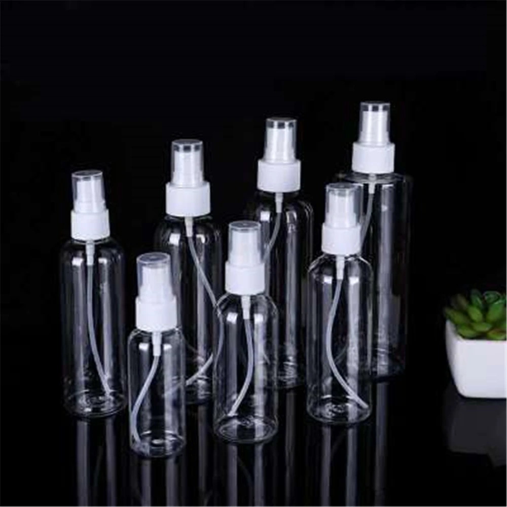 

Empty Spray Bottle Portable Plastic Refillable Container Travel Mini Empty Plastic Spray Bottle Makeup Moisture Atomizer 9 Sizes