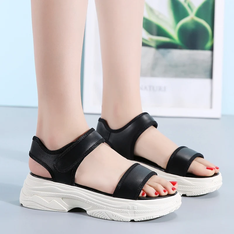 

Platform Sandals HOT Sell New Fashion Wild Brand Designer Casual Shoes Women Comfort Breathable Increase Wedges Shoes for Women