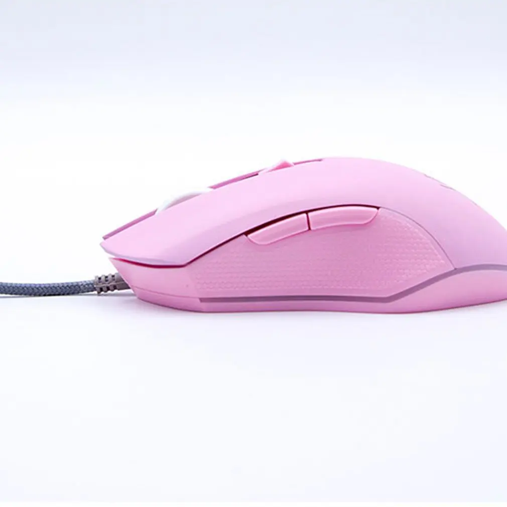 Фотоэлектрическая Проводная игровая мышь Esports Lighting mouse, розовая, для офиса, дома, компьютера, периферийные аксессуары